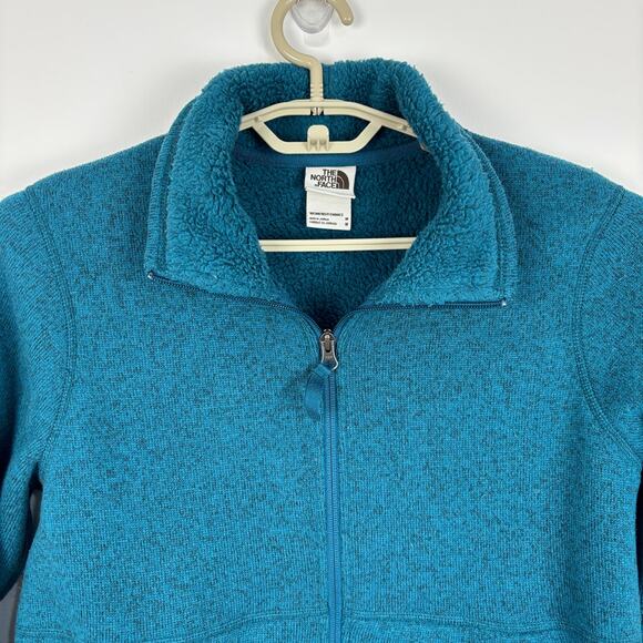 The North Face Blue Full Zip Sweater Fleece Jacket Women Medium - Picture 2 of 8